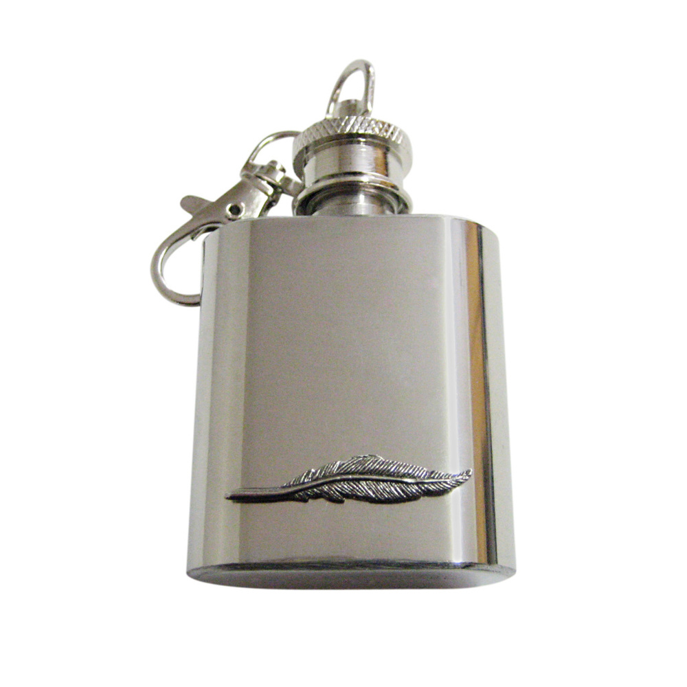 Author Quill Feather Keychain Flask - image 1